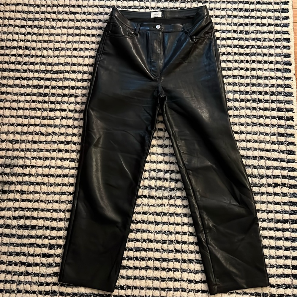 Aritzia - black leather pants